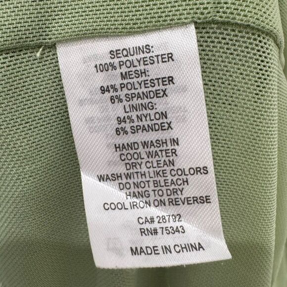 Caroline Constas Mint Ombre Sequin V-Neck Sleeveless Midi Dress - Picture 8 of 9